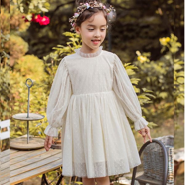 

girl princess spring autumn winter children's dress, red, beige, 2020, Red;yellow