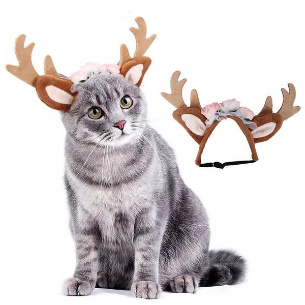 

cat costumes cute antlers shape head accessories comfortable headwear lovely fashion supplies xmas pets durable headband