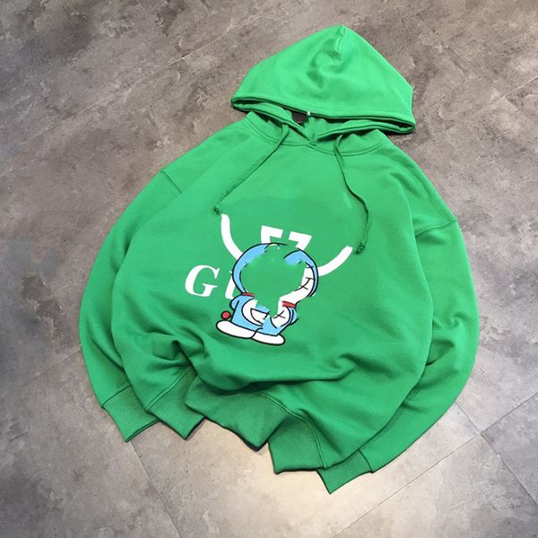 

() letter cat hoodie loose casual jingle embroidered printed sweater 08083, Black