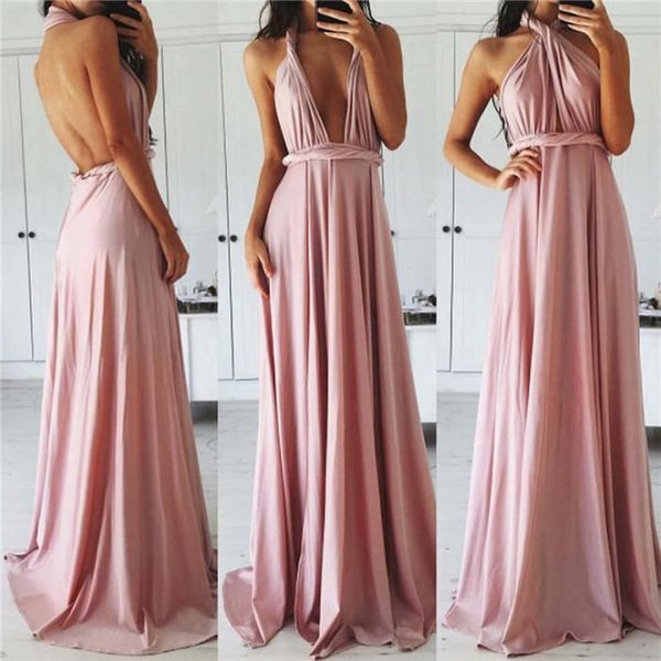 

casual dresses women multiway wrap convertible boho maxi club red dress bandage long party bridesmaids infinity robe longue femme, Black;gray