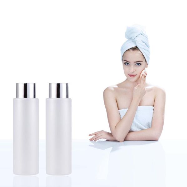 

4pcs 200ml refillable empty toner bottle pet dispenser container jar pot for lotions emollient water shower emulsion
