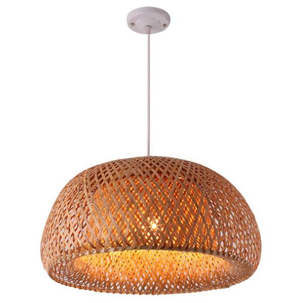 

pendant lamps modern bamboo work hand knitted weaving chandelier restaurant handmade