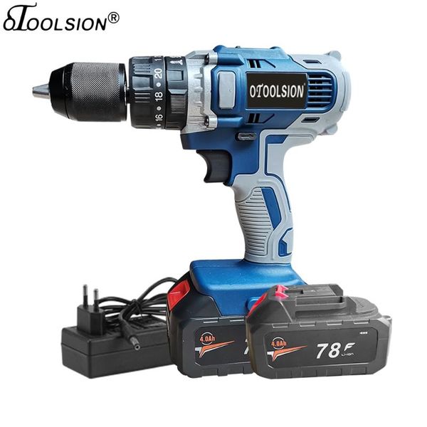 

professiona electric drills otoolsion 4000mah 13mm 21v impact cordless drill screwdriver battery power tool for diy home
