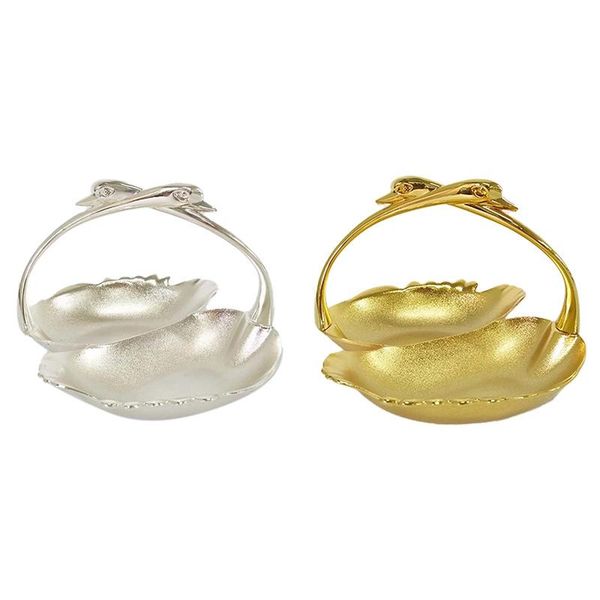 

dishes & plates nordic style creative golden dried fruit plate alloy home metal wedding gift decoration ornaments