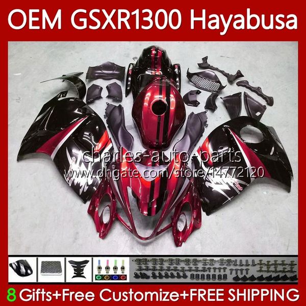 Тело для инъекций для Suzuki Hayabusa GSXR-1300 GSXR 1300 CC 2008 2019 77NO.115 GSX-R1300 GSXR1300 08 09 10 11 12 13 1300CC GSX R1300 14 15 16 17 18 19 OEM обтекатель темно-красный BLK