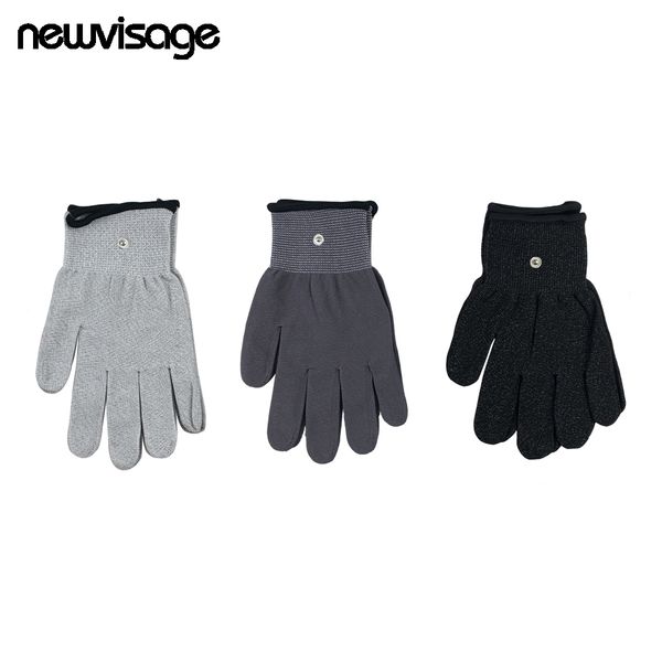 

10 pairs ems glove silver electricity conductive fiber gloves for tens therapy face body massage bio micro current stimulation p