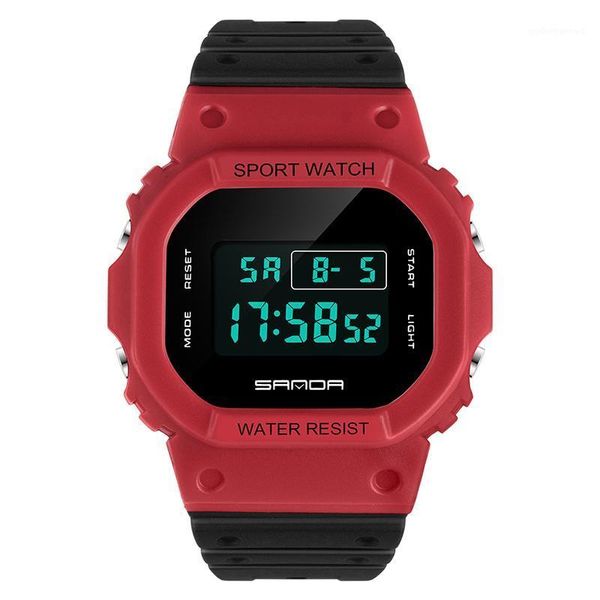

sport wrist watch wonmen gshock army wristwatch dual display watches for men clock male outdoor waterproof hours wristwatches, Slivery;brown