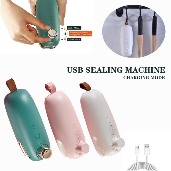 

usb charging sealing machine hand pressure portable mini heating plastic packaging machine handheld vacuum food sealing device