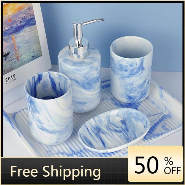 

bath accessory set toothbrush holder soap bathroom accessories sets storage marble dispenser rangement salle de bain