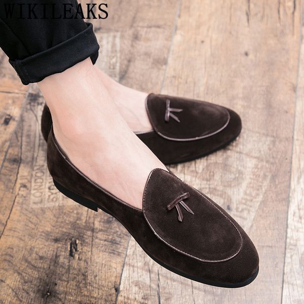 

loafers suede shoes men elegant black official shoes for men brown shoes men oxford wedding dress 2020 fashion erkek ayakkabi