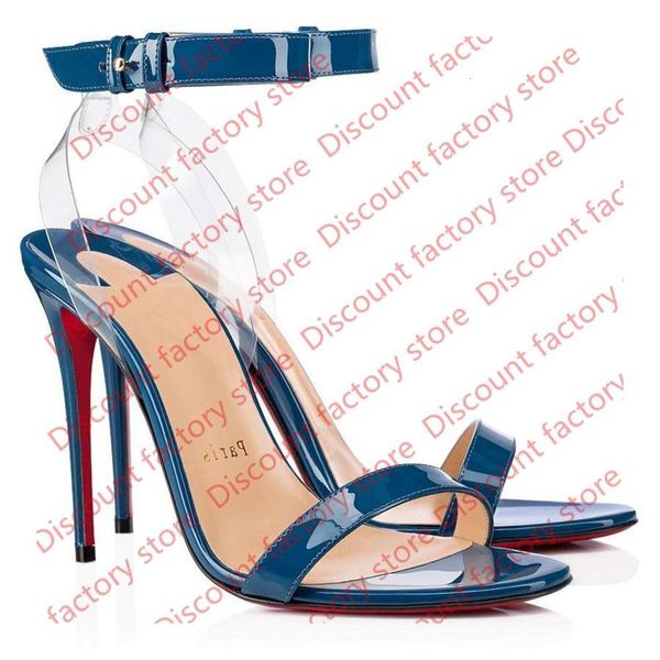 

summer women sandals high heels,france female red soles sandal jonatina patent leather pvc sandals positano transp fast shipping, Black