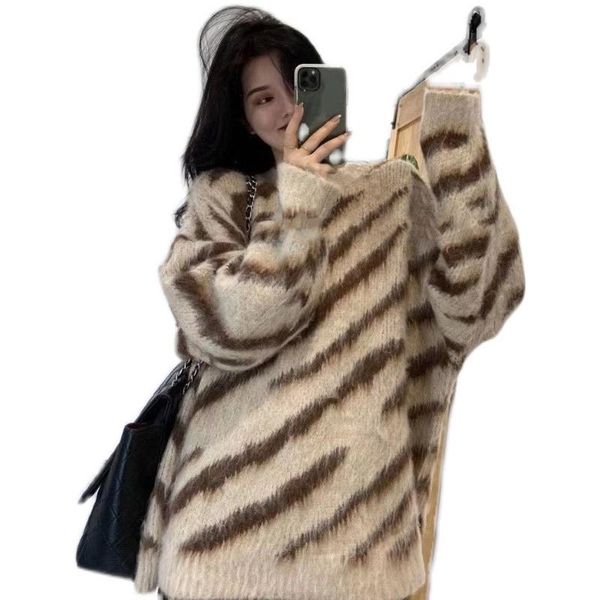 

women's sweaters vintage cashmere sweater women korean style casual hit color long sleeve pullover jumpers all-matching oversized knitw, White;black