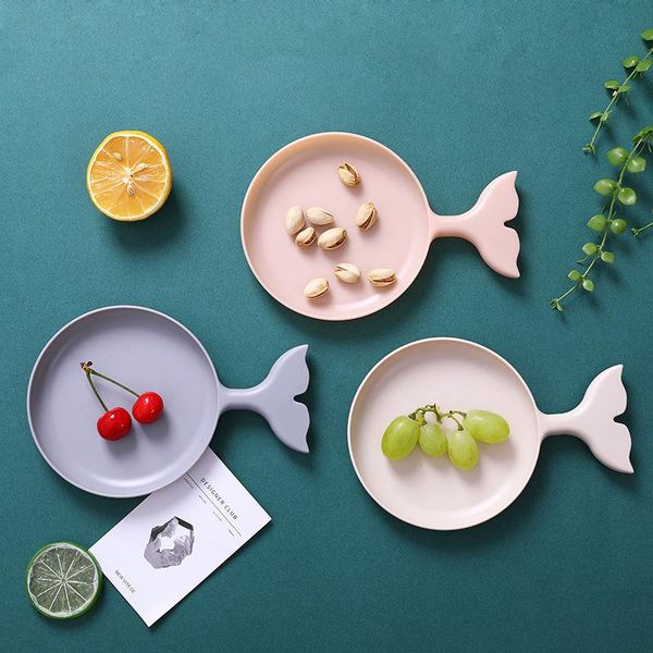 

kitchen storage & organization cute fish-shape fruit tray creative plastic trays candy snacks plate dessert dish bowl home supplies