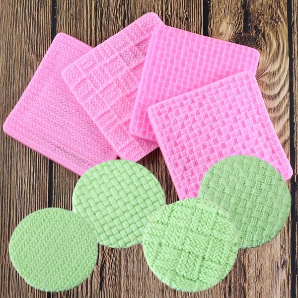 

baking moulds knitting wool lace pattern fondant silicone molds knit printing pad texture template cake decorating kitchen tools