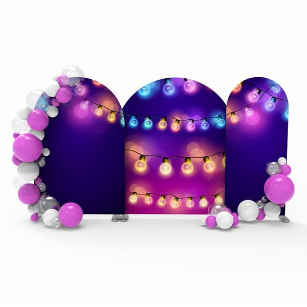 

customized 3.3ft full color single or double sided pillow case tension fabric wedding decoration backdrop round stand