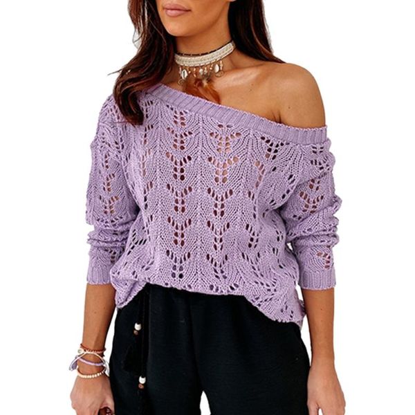 

women's sweaters autumn hollow out women sweater knitwear v neck long sleeve casual knitted pullovers clothing loose female, White;black