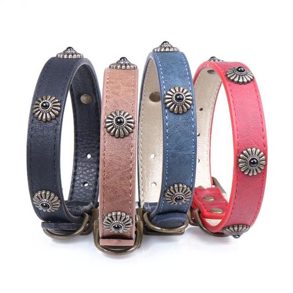 

dog collars & leashes big collar for dogs leash chain traction cat pet supplies puppy pu leather pitbull perro chihuahua