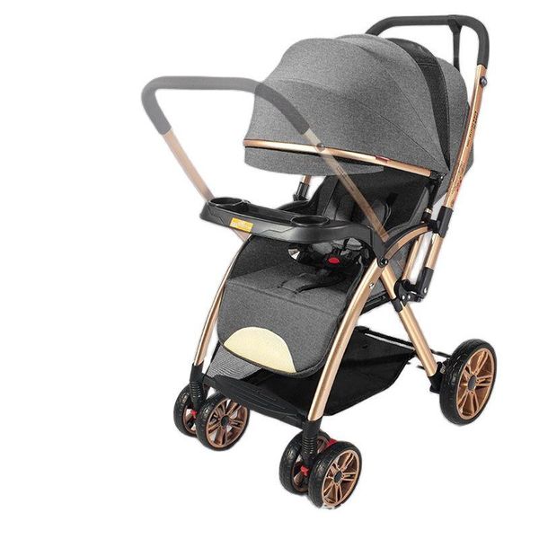 

strollers# baby stroller two-way promotion light portable folding golden simple four-wheel for born children