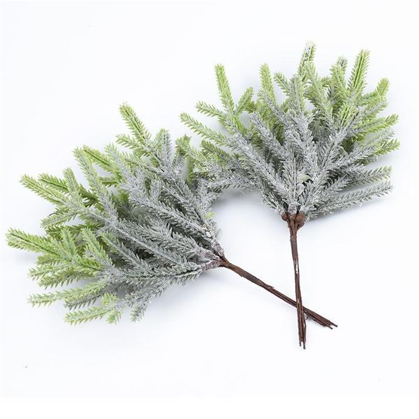 

6pcs artificial plants fake pine vases christmas decorations for home wedding diy gifts box wreath scrapbooking plastic jllepg