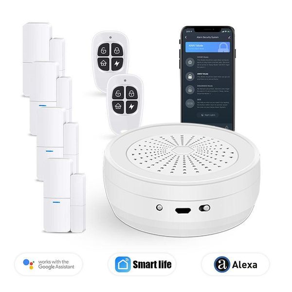 

smart home control wireless burglar security alarm tuya wifi system life app