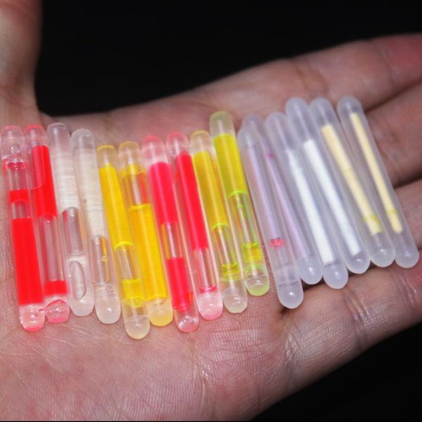 

fishing accessories 20pcs/bag 4.5*40mm float fluorescent lightstick light night rod lights dark glow stick for