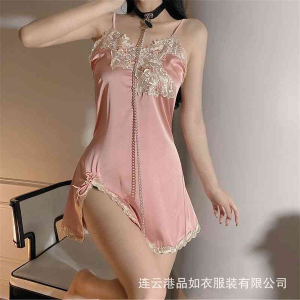

dirty rabbit erotic underwear temptation sao pajamas home split sling lovely fairy nightdress, Black;white