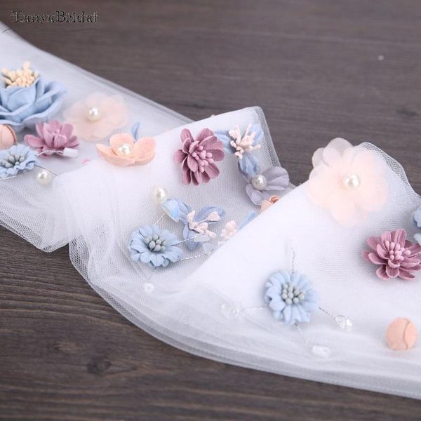 

bridal veils 3d flowers wedding headdress elegant women formal accessories dv023, Black