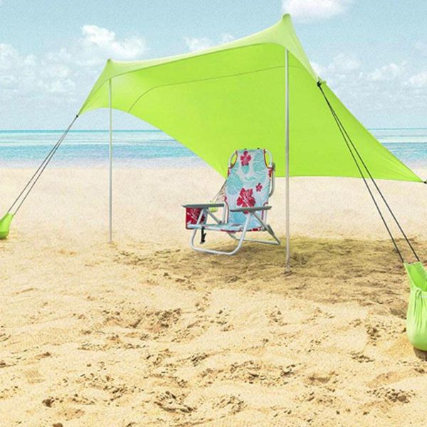 

tents and shelters beach tent sunshade lightweight sun shade with sandbag anchors comfortable for parks & outdoor camping drop