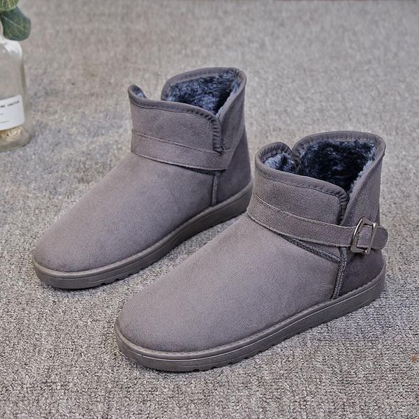 

boots fad ladies snow women's winter shoes warm in the tube cotton, Black