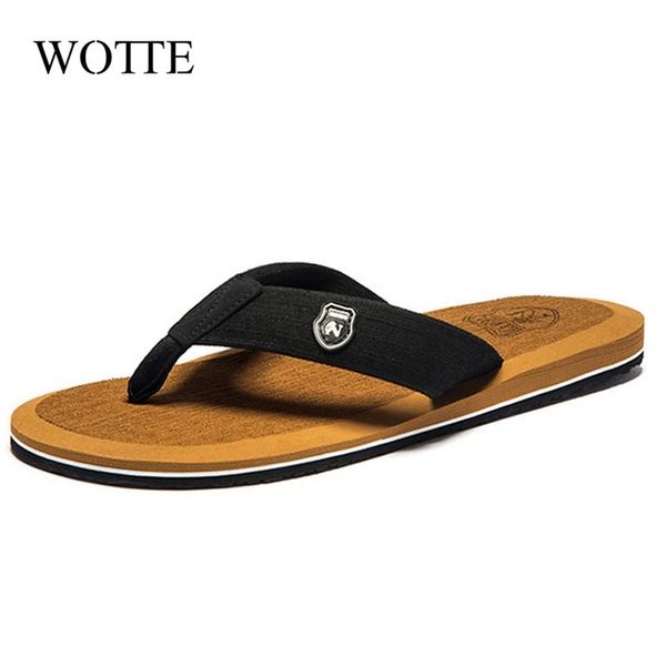 

men flip flops summer beach sandalias slippers for flats high non-slip shoes sandals chanclas hombre big size 40-50 210607, Black