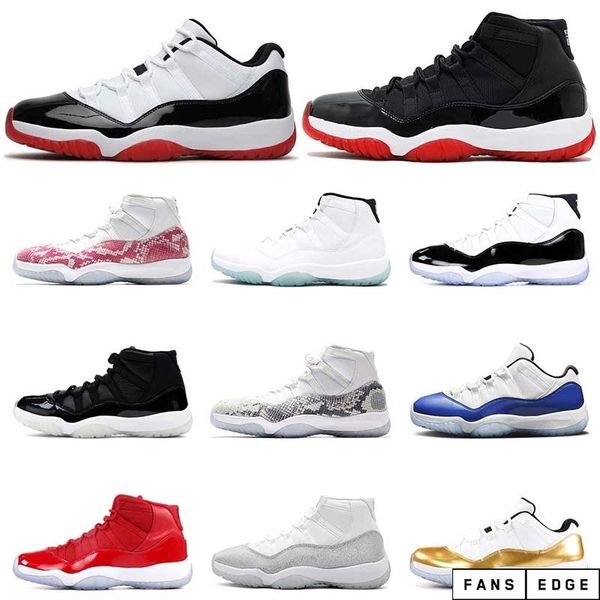 

fashion mens concord bred 11 white 11s jumpman womens basketball shoes snakeskin gamma blue cap and gown designer trainers size 13