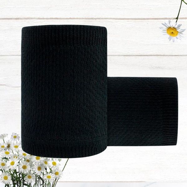 

1 pair sports compression protective wristband exercise wrist brace soft wrist cuff breathable support (black), Black;red