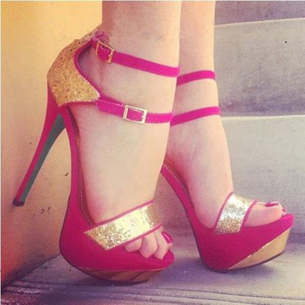 

dress shoes shofoo shoes,gorgeous fashion women's shoes, sequins cloth, about 14.5 cm high-heeled sandals, sandals. size:34-45, Black