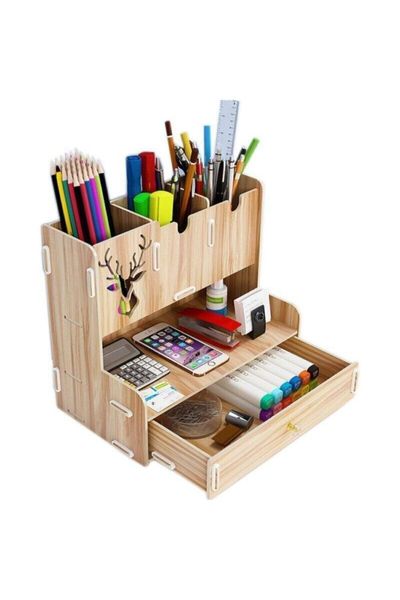 

pencil cases wooden compass desk pen holder organizer