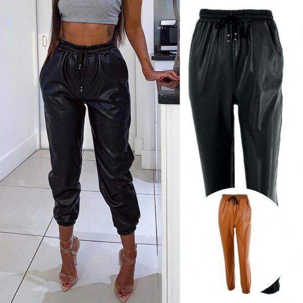 

women's pants & capris all-match skin-touch solid color windproof women trousers ladies clothing, Black;white