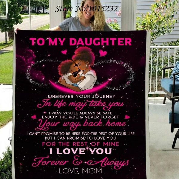 

blankets letter blanket to my daughter 3d printed fleece for beds thick quilt fashion throw from love mom gift w77