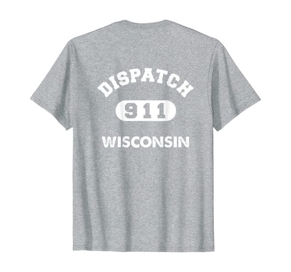 

wisconsin 911 thin yellow line emergency ems dispatchers t-shirt, White;black