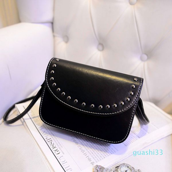 

vintage fashion shaping bag paint retro rivet women's handbag leather women handbag shoulder bag mini messenger bag