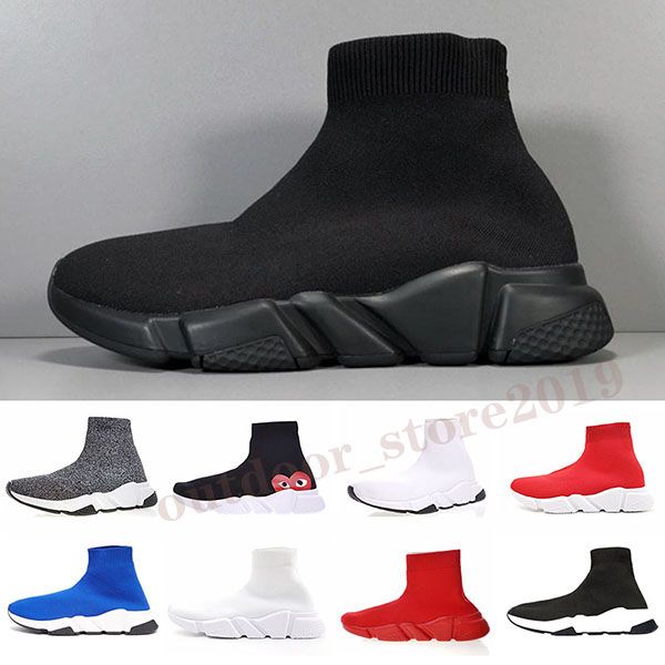 

mens sock shoes womens sneakers cushion speed trainer triple black white jogging walking outdoor size 35-45 s22