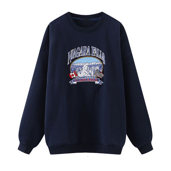 

women's jackets oversize girls waterfall embroidery sweatshirts spring-autumn fashion ladies soft thick pullovers loose women chic clot, Black;brown
