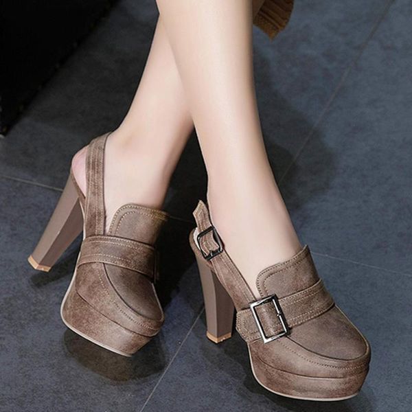

sandals 2021 plus size 50 platform elegant office summer women shoes high heels slingback lady, Black