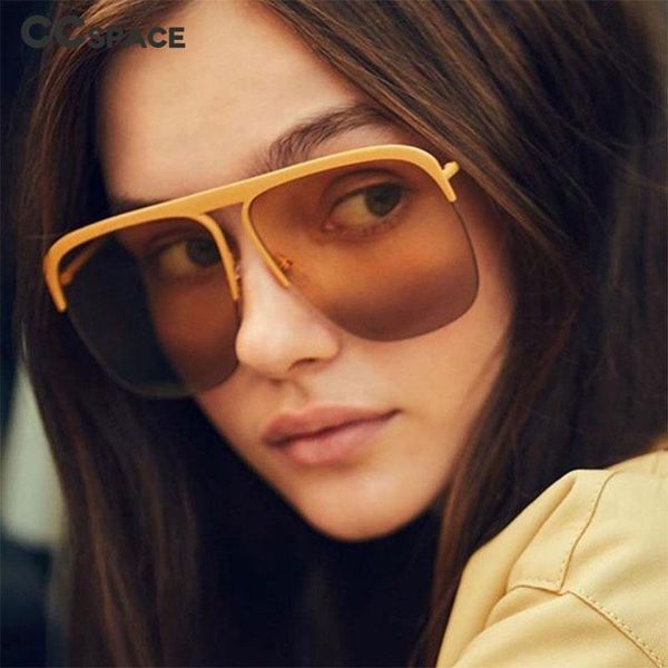 

sunglasses 49973 gradient color single beam men and women fashion brand designer sunshade uv400 retro glasses, White;black