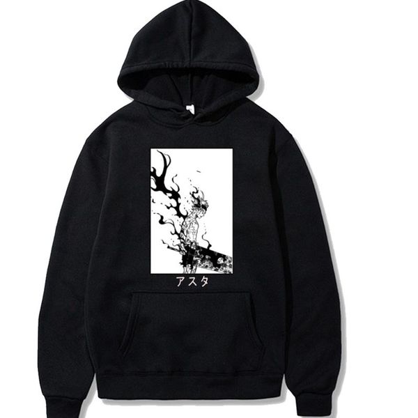 

men's hoodies & sweatshirts anime hoodie black clover pullovers v-neck streetwear