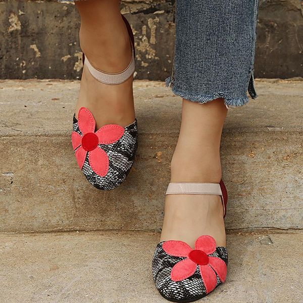

sandals ladies platform spring and summer fashion casual buckle high heel flower vulcanized shoes large size 43, Black