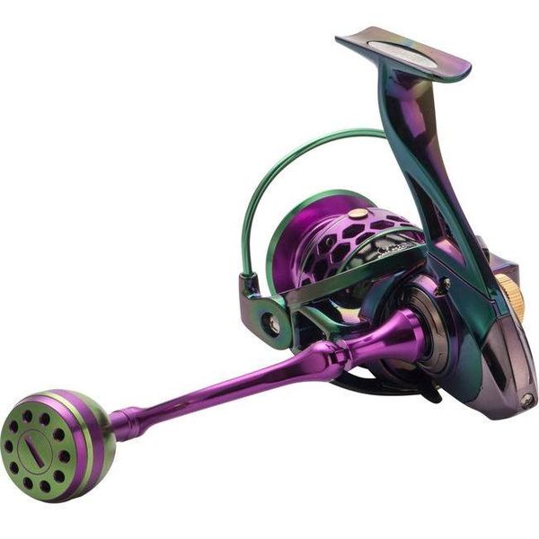 

baitcasting reels lures fishing reel colorful spinning metal spool high speed power handle 20kgs drag carp for saltwater wheel