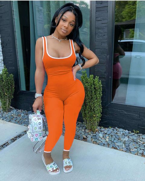 

2020 spring women's new fashion casual jumpsuit, Black;white