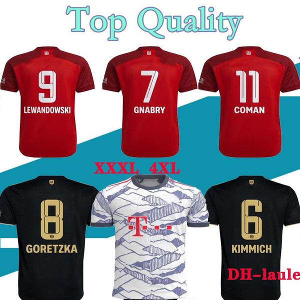 

21 22 sane lewandowski coman gnabry alaba davies muller soccer jerseys 2021 2022 football jersey shirts, Black;yellow