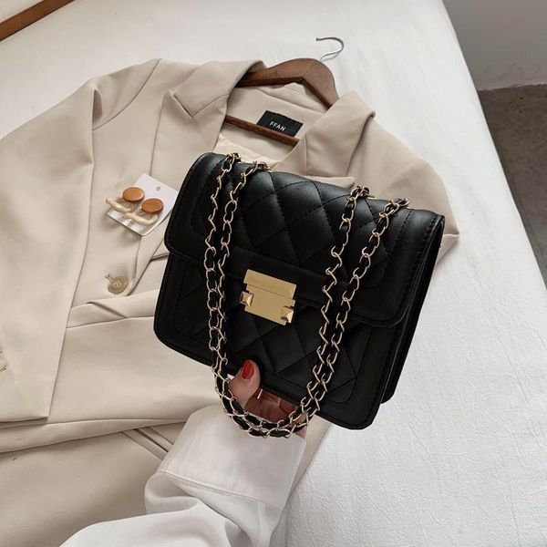 

evening bags high-quality bags, women's 2021 niche design, fashion rhombic chain shoulder messenger bag, all-match small square bag