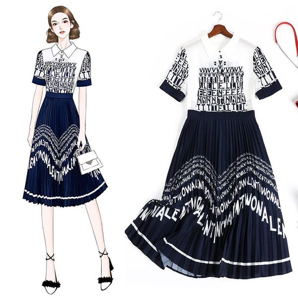 

casual dresses large dress in the summer of 2021 slightly girls wear collar short sleeve pleated 10570 harajuku clothes party, Black;gray