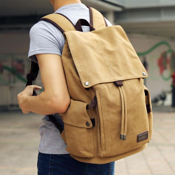 

backpack tidog korean-style vintage canvas bag travel student